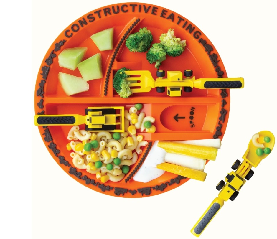 NaturalNature Eating Set for Children, Ramp Model in Yellow/Orange Construction
